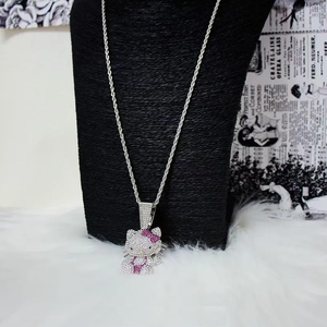 Hot Mignon Animal Pendentif Hip Hop 925 Argent Moissanite diamant Litière Chat Pendentif Bijoux Fine Charms Ice Out Pendentif - Product Image 4