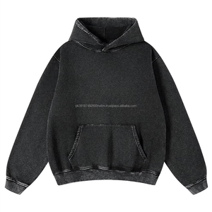 Hoodies personnalisés avec poches latérales et bordures élastiques, coupe ample et épaisse, prix d'usine pour la vente en gros - Product Image 1