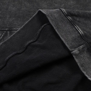 2025เสื้อฮู้ดซักสีดำของผู้ชายเสื้อสเวตเชิ้ตผ้าฝ้ายสั่งตัดขนาดพอดีปรับแต่งได้สำหรับฤดูหนาว - Product Image 6