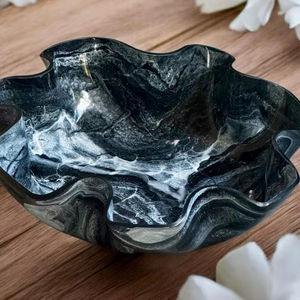 Haute qualité naturel corne de buffle salade servant bol poli fait à la main rustique décor à la maison cuisine utiliser lave-vaisselle écologique - Product Image 1