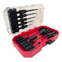 Jeu de forets d'emboutissage professionnels à percussion 15 pièces S2, couple élevé, étui durable, idéal pour les commandes importantes