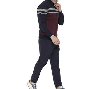 OEM Design 69% Coton 31% Polyester Blanc Hommes Polaire Survêtement Full Zip Hoodie Joggers Sweatpants Sweatsuit - Product Image 3