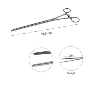 Chất lượng cao 27cm Hướng dẫn sử dụng thẳng cong cuzzi Ovum curette mùa đông phá thai forceps với cùn trở lại cho mùa đông phá thai - Product Image 3