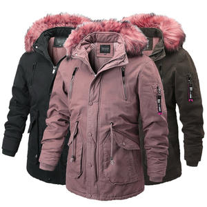 Chaqueta Parka de Lona con Forro para Hombre, Estilo Urbano, Impermeable y Transpirable, con Cuello Alto - Product Image 1