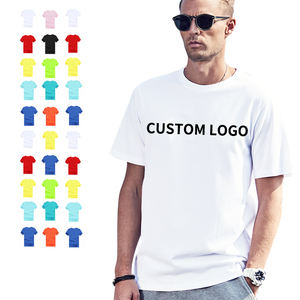 T-shirt uni surdimensionné de haute qualité avec broderie T-shirt en coton vierge personnalisé pour hommes - Product Image 2