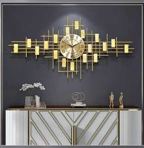 Hanging Metal Iron Golden Wall <b>Clock</b> with Needle Display <b>Modern</b> Design for Living Room Bedroom Office Decoration - Product Image 4