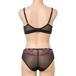 Ropa Interior Sexy de Mujer en Spandex Bordado, Tejido Elástico Suave, Cómodo y Transpirable, Lencería para Uso Diario - Product Image 3