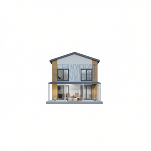 Moderna Villa de Dos Pisos con Estructura de Acero Ligero, con Porche Abierto y Diseño de Jardín - Product Image 2