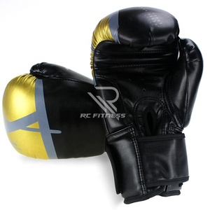 Gants de boxe en cuir noir personnalisés 2025 – Qualité supérieure, gants MMA antidérapants avec fermeture auto-agrippante – Vêtements de fitness RC – Vente en gros - Product Image 5