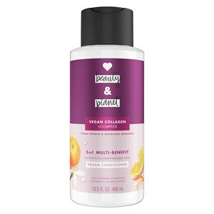 Après-shampoing multi-bénéfices 5-en-1 Love Beauty And Planet, végétalien, à la kératine, au collagène et effet soleil, 13,5 fl oz - Product Image 1