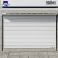 Porte à enroulement en aluminium prix usine, porte industrielle extérieure isolée, résistante au vent et antivol pour entrepôt