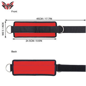 Fabricant OEM, sangles de cheville en néoprène rembourré avec anneau en D pour l'haltérophilie, la salle de sport, le fitness et l'entraînement. - Product Image 5