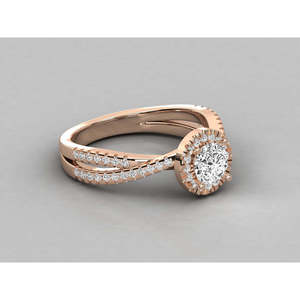 Bague en or 9 carats pour femme, sertie d'un diamant de laboratoire taille brillant, style solitaire - Product Image 3