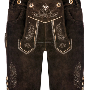 Damen Trachten Lederhose Kniebund Trachten Mujer Oktoberfest Bavarian Lederhosen 2025 - Product Image 1