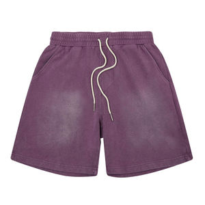 กางเกงขาสั้นผ้าฝ้ายเฟรนช์เทอร์รี่สำหรับผู้ชายกางเกงขาสั้นทรงแบ็กกี้ซีดจางใส่ในฤดูร้อน - Product Image 3