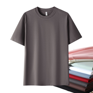 Camisetas de algodón informales de verano para hombre, camisetas de manga corta de Color sólido, cómodas camisetas holgadas de moda con cuello redondo, optan por el estilo - Product Image 1
