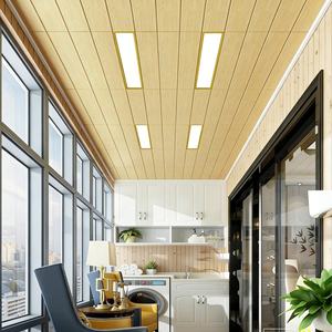 Panneau de <span class=keywords><strong>plafond</strong></span> en aluminium de type G à grain de bois simulé, système de <span class=keywords><strong>plafond</strong></span> intégré ignifuge pour usage domestique, commercial et extérieur - Product Image 1