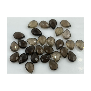 Cabochon de corail italien de qualité supérieure, facetté, forme briolette, gouttes, pierre précieuse bleue naturelle, coupe excellente, jeu de couleurs ALIF Third - Product Image 1