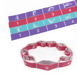 Banda Elástica de Resistencia Digital de Alta Elasticidad, Cinturón de Ejercicio de Nailon Jacquard Flexible con 9 Lazos, Correa de Estiramiento para Yoga - Product Image 2