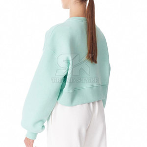Pakistan Manufacture Solid Color Women Cropped <b>Plain</b> <b>Sweatshirts</b> Custom Printed Logo Casual Women Cropped <b>Plain</b> <b>Sweatshirts</b> - Product Image 5
