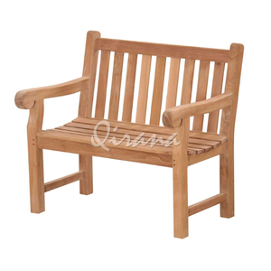 Banc de jardin en bois massif de qualité supérieure de 100 cm 2 places pour salle à manger en plein air, villa et parc Design moderne - Product Image 3