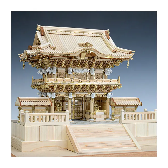 Bằng gỗ diorama mô hình Bộ dụng cụ đền thờ Nikko Toshogu yomeimon cổng Nhật Bản Sản phẩm dễ thương