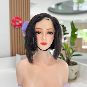 Perruques courtes pour femmes noires, extensions de cheveux bruts vietnamiens, perruques frontales, 100% - Product Image 1