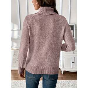 Suéter de Punto Estampado Informal para Mujer, Cuello Redondo, Transpirable y Cómodo, 100% Algodón - Product Image 5