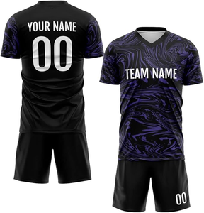 World Cup thiết kế Jersey unisex bóng đá kit đồng phục Nửa tay áo T-shirt v-cổ bóng đá Jersey & quần short - Product Image 1