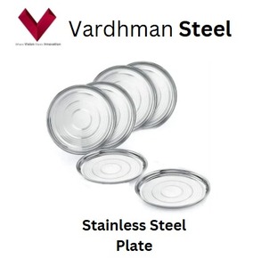 Assiettes alimentaires en métal en acier inoxydable Assiette à dîner ronde Assiette de service pour restaurant de fête à usage quotidien - Product Image 5