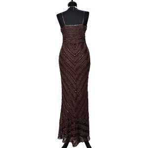 Robe à motif pleine longueur sans manches pour les réunions de famille et les fêtes Anti-statique Décoratif pour les événements robe perlée - Product Image 2