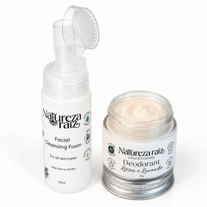 Cuidado Diario Natural – Espuma Limpiadora Facial y Crema Desodorante Sin Aluminio - Product Image 3