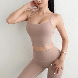 Femmes grande taille été sport soutien-gorge Gym entraînement Leggings ensemble U coupe serré Yoga pantalon réglable fronde sangle bout à bout levage Yoga - Product Image 6