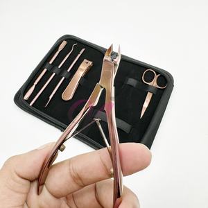 Empujadores de uñas de oro rosa al por mayor empujadores de cutículas de acero inoxidable sostenibles con juego de herramientas de manicura y pedicura herramienta de Arte de uñas - Product Image 5