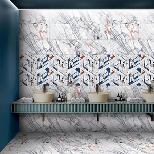 Azulejo Cerámico Super Blanco con Acabado Brillante de 300x600, Superficie de Pared Elegante y Minimalista, Apto para Interiores de Edificios de Oficinas a Gran Escala - Product Image 1