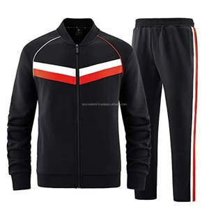 Chándal deportivo de moda OEM personalizado para hombre, informal, ajustado, para gimnasio y deportes, con cremallera, cómodo y transpirable, chándal deportivo - Product Image 2