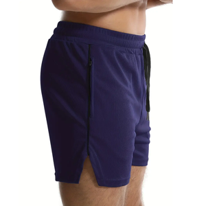 Pantalones cortos de Jersey informales para hombre, secado rápido, transpirable, algodón, poliéster, antiarrugas, deportes al aire libre, ropa de gimnasio, logotipo bordado, deslizamiento lateral - Product Image 5
