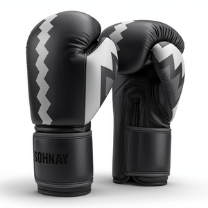 Custom Boxing <b>Gloves</b> Premium PU Leather Training <b>Gloves</b> <b>with</b> Hand <b>Grips</b> for Kick Boxing MMA Muay Thai & Fitness - Product Image 6