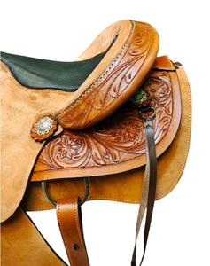 Caballo de cuero genuino de calidad superior Sillín occidental Barril Racing Adecuado para montar a caballo - Product Image 3