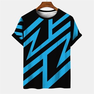 เสื้อยืดลายทางหลากสีสำหรับผู้ชายเสื้อยืดพิมพ์ลาย3D แฟชั่นเสื้อคอกลมเสื้อท่อนบนแขนสั้นใส่ได้ทั้งชายและหญิงเสื้อยืดสตรีทแวร์ - Product Image 5