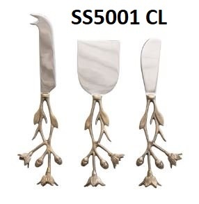 มีดตัดเนยและชีสสแตนเลสสีเงินสำหรับใช้ในครัวที่บ้านบรรจุภัณฑ์และโลโก้ได้ตามต้องการ - Product Image 3