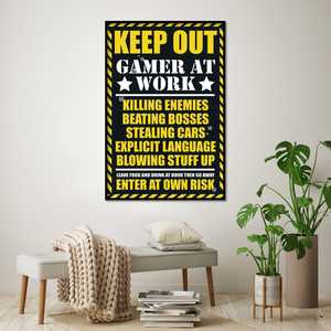 Affiche « Modern Gamer at Work » avec un style de design « Keep Out » - Product Image 2