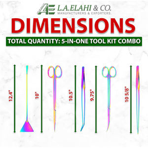 Kit de Herramientas para Acuarios - Herramientas RAINBOW de Acero Inoxidable Reutilizables, Pinzas, Tijeras para Plantas 2026 - Product Image 4