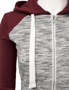 Sweat-shirts à capuche pour femmes, couleur personnalisée, automne, 100% polyester, prix bas, fermeture éclair, haute qualité, vente en gros, séchage rapide - Product Image 6