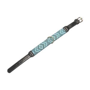 Patrón geométrico Color rayas cuero mascota Collar alta calidad perro moda perro Collar lujo mascota accesorios Malasia venta al por mayor - Product Image 4