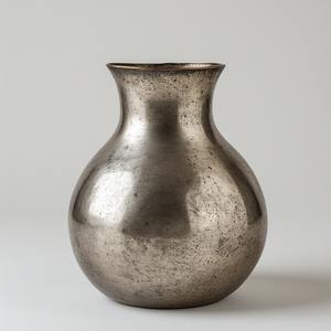 Florero de metal con acabado brillante rústico perfecto para el estilo de flores de temporada premium y elegantes ideas de decoración del hogar - Product Image 3