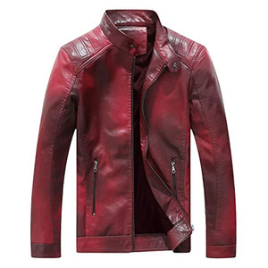 Blouson d'hiver pour homme de qualité supérieure, neuf, en cuir épais, avec fermeture éclair, imperméable, coupe-vent, doublure en laine, taille XS, pas cher - Product Image 4