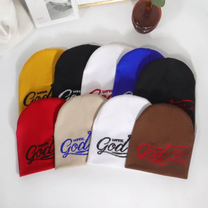 Bonnet d'hiver en acrylique jacquard côtelé réversible unisexe avec logo brodé sur mesure Vente en gros Bonnets - Product Image 3