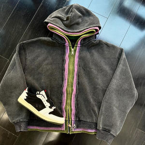 Sweats à capuche vintage lavés en coton personnalisés Tie Dye Acid Wash Heavyweight French Terry Sweats à capuche surdimensionnés pour hommes - Product Image 3