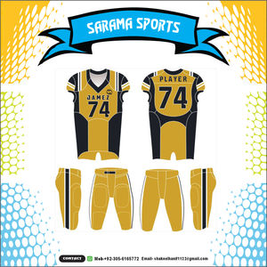 Maillot de football américain en sergé pour jeunes en gros 2022/uniformes de football américain personnalisés, - Product Image 4